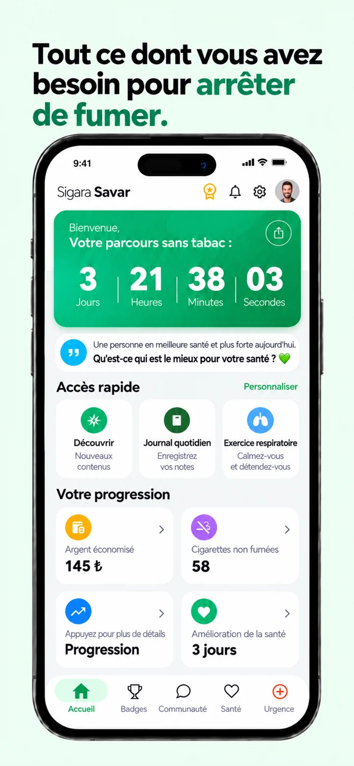 Visuel de boutique Sigara Savar : accueil et progrès